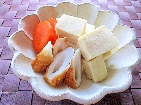 レンジで簡単！高野豆腐とちくわの煮物